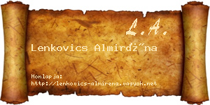 Lenkovics Almiréna névjegykártya